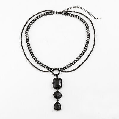 Glass Stone Alloy Necklace