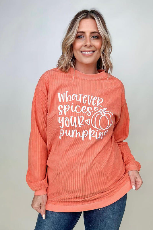 Whatever Spices Your Pumpkin Graphic Sweatshirt
